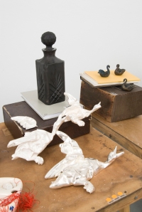 flying ducks/whiskey decanter - Installation view